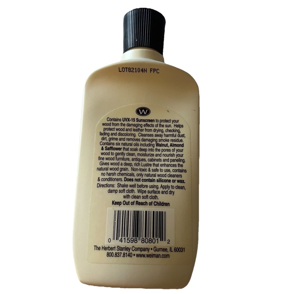 Weiman Furniture Cream Cleaner Country Fresh Scent Discontinued UVX 15 - Picture 2 of 2